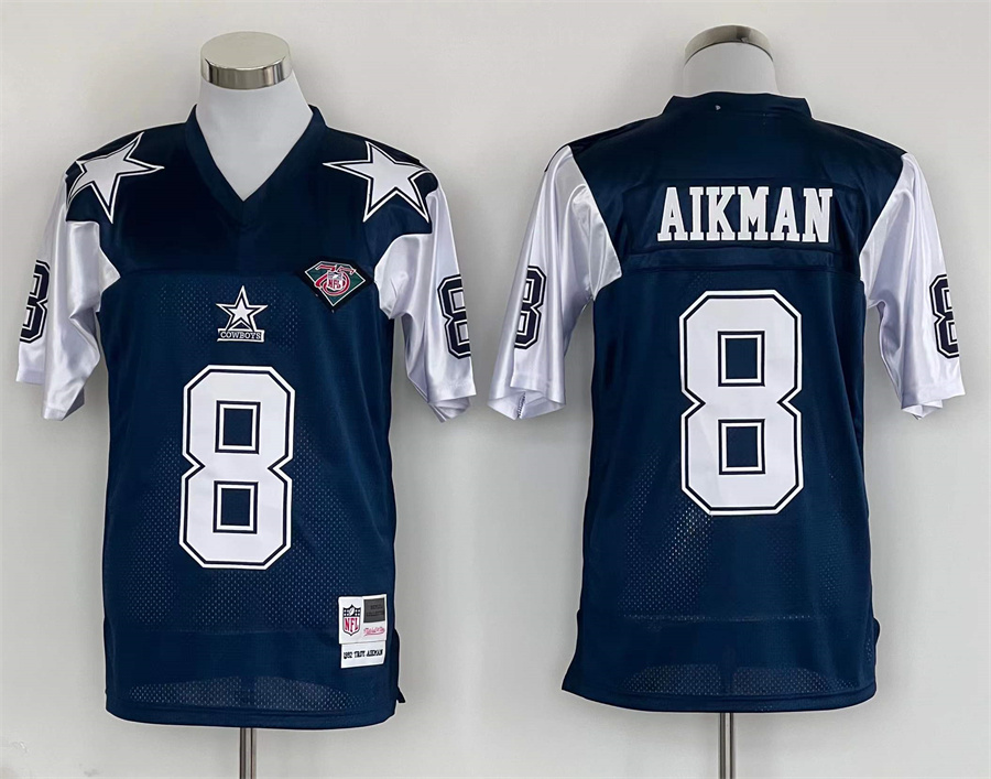 Men's Dallas Cowboys Troy Aikman Mitchell & Ness Navy Legacy Jersey